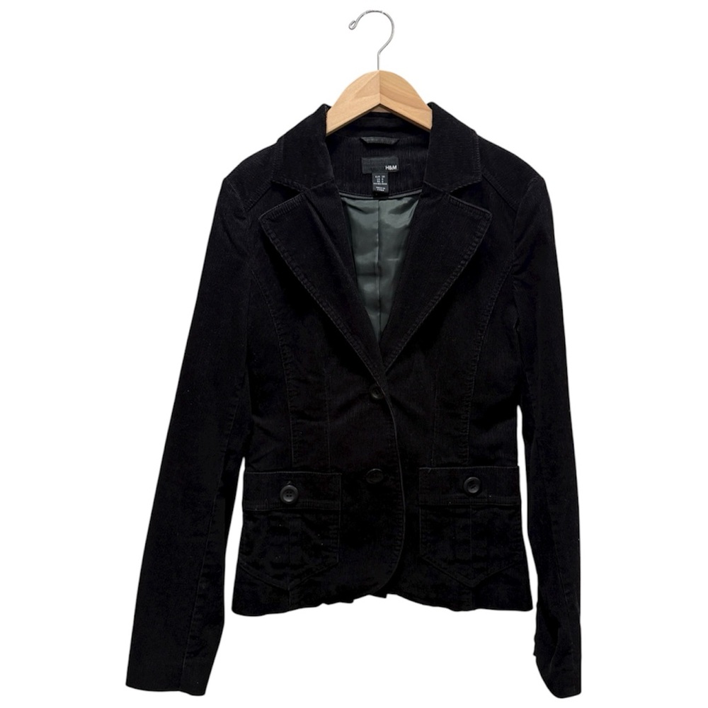 H&M Black Corduroy Blazer